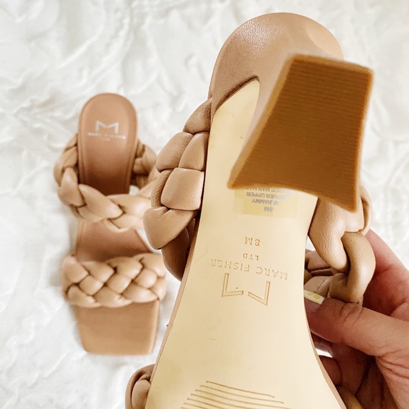 Marc Fisher Hammy Leather Square Toe Block Heel Size 8 New - Picture 7 of 7